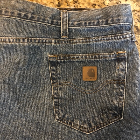 Men’s Carhartt Relaxed Fit Light Wash Jeans, Size 50x32 - Picture 5 of 8